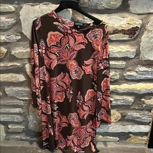 Context Long Sleeve Dress with Paisley Design